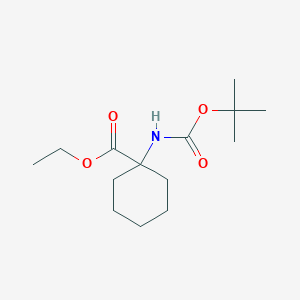 molecular formula C14H25NO4 B3366616 ethyl 1-[(2-methylpropan-2-yl)oxycarbonylamino]cyclohexane-1-carboxylate CAS No. 1400583-09-6