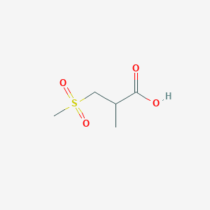molecular formula C5H10O4S B3366754 3-Methanesulfonyl-2-methylpropanoic acid CAS No. 143224-95-7
