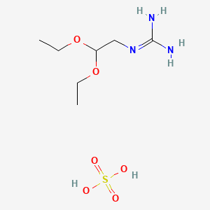 molecular formula C7H17N3O2 B3366881 2-(2,2-diethoxyethyl)guanidine;sulfuric acid CAS No. 15021-44-0