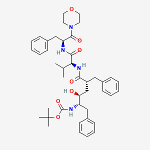 molecular formula C42H56N4O7 B3366896 Boc-phe-psi(CH(OH)CH2)-phe-val-phe-morpholine 