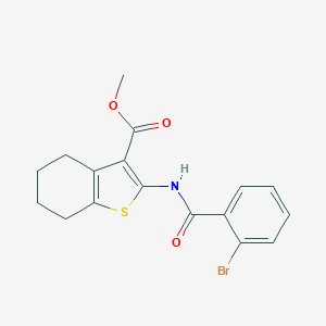 molecular formula C17H16BrNO3S B336692 Methyl 2-[(2-bromobenzoyl)amino]-4,5,6,7-tetrahydro-1-benzothiophene-3-carboxylate 