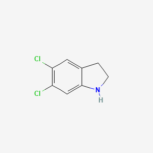 molecular formula C8H7Cl2N B3367090 5,6-dichloro-2,3-dihydro-1H-indole CAS No. 162100-53-0