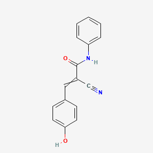 2-cyano-3-(4-hydroxyphenyl)-N-phenylprop-2-enamide