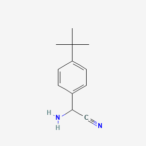 molecular formula C12H16N2 B3367217 2-Amino-2-(4-tert-butylphenyl)acetonitrile CAS No. 167371-37-1