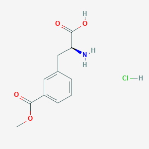molecular formula C11H14ClNO4 B3367225 (S)-2-Amino-3-(3-(methoxycarbonyl)phenyl)propanoic acid hydrochloride CAS No. 167551-16-8