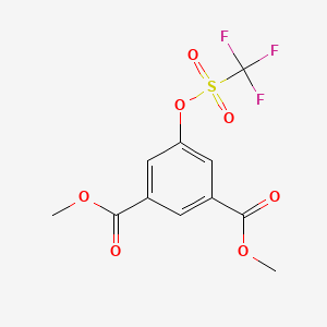 molecular formula C11H9F3O7S B3367242 Dimethyl 5-[[(Trifluoromethyl)sulfonyl]oxy]isophthalate CAS No. 168619-21-4