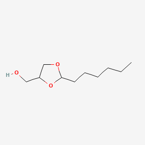 molecular formula C10H20O3 B3367270 2-Hexyl-1,3-dioxolane-4-methanol CAS No. 1708-35-6