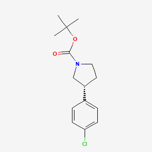 molecular formula C15H20ClNO2 B3367289 (R)-1-Boc-3-(4-chloro-phenyl)-pyrrolidine CAS No. 171897-39-5
