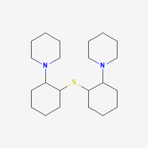 molecular formula C22H40N2S B3367302 Dipiperidinyldicyclohexylsulfide CAS No. 172421-36-2