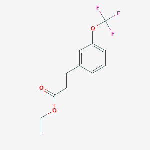 molecular formula C12H13F3O3 B3367488 Ethyl 3-[3-(trifluoromethoxy)phenyl]propanoate CAS No. 179381-93-2