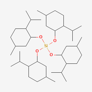 molecular formula C40H76O4Si B3367692 TETRAKIS[(5-METHYL-2-PROPAN-2-YLCYCLOHEXYL)OXY]SILANE CAS No. 18888-09-0