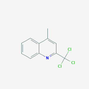 molecular formula C11H8Cl3N B3368036 4-Methyl-2-trichloromethylquinoline CAS No. 203626-79-3