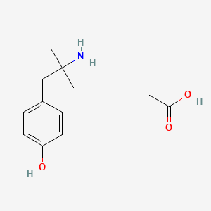 molecular formula C12H19NO3 B3368084 4-(2-Amino-2-methylpropyl)phenol acetic acid CAS No. 204592-23-4