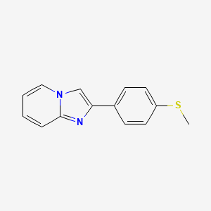 molecular formula C14H12N2S B3368282 2-(p-Methylthiophenyl)imidazo(1,2-a)pyridine CAS No. 2076-70-2