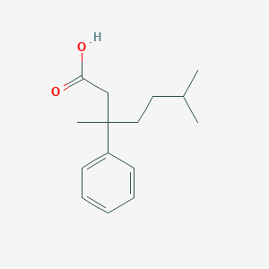 molecular formula C15H22O2 B033683 3,6-Dimethyl-3-phenylheptanoic acid CAS No. 101913-71-7