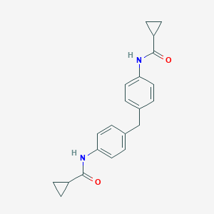 molecular formula C21H22N2O2 B336835 N-{4-[(4-CYCLOPROPANEAMIDOPHENYL)METHYL]PHENYL}CYCLOPROPANECARBOXAMIDE 