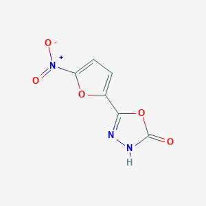 molecular formula C6H3N3O5 B3368474 5-(5-Nitro-2-furyl)-1,3,4-oxadiazole-2-ol CAS No. 2122-86-3