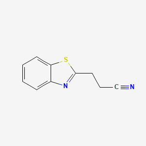 molecular formula C10H8N2S B3368550 2-Benzothiazolepropanenitrile CAS No. 21344-51-4