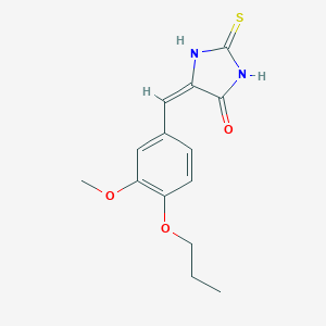 B336866 (5E)-5-[(3-methoxy-4-propoxyphenyl)methylidene]-2-sulfanylideneimidazolidin-4-one CAS No. 5662-38-4