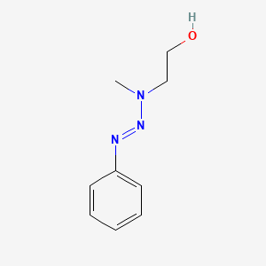 molecular formula C9H13N3O B3368672 Ethanol, 2-(1-methyl-3-phenyl-2-triazenyl)- CAS No. 21600-45-3
