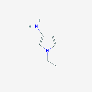 molecular formula C6H10N2 B3368715 1H-Pyrrol-3-amine,1-ethyl-(9CI) CAS No. 216591-46-7