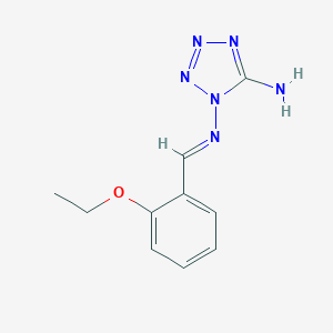 molecular formula C10H12N6O B336874 N-(5-AMINO-1H-1,2,3,4-TETRAAZOL-1-YL)-N-[(E)-1-(2-ETHOXYPHENYL)METHYLIDENE]AMINE 