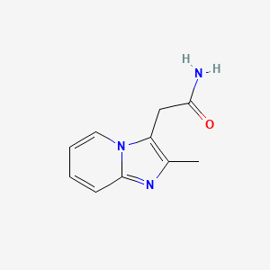 molecular formula C10H11N3O B3368757 Imidazo[1,2-a]pyridine-3-acetamide, 2-methyl- CAS No. 21801-84-3