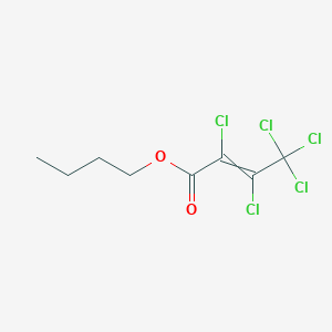 molecular formula C8H9Cl5O2 B3368766 Butyl 2,3,4,4,4-pentachlorocrotonate CAS No. 21824-93-1