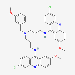 B3368938 N-(6-chloro-2-methoxyacridin-9-yl)-N'-[3-[(6-chloro-2-methoxyacridin-9-yl)amino]propyl]-N'-[(3-methoxyphenyl)methyl]propane-1,3-diamine CAS No. 222051-76-5