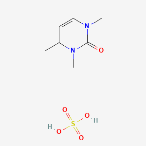 molecular formula C7H14N2O5S B3369235 sulfuric acid;1,3,4-trimethyl-4H-pyrimidin-2-one CAS No. 22946-41-4