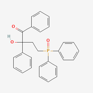 molecular formula C28H25O3P B3369243 4-(Diphenylphosphoryl)-2-hydroxy-1,2-diphenylbutan-1-one CAS No. 22950-47-6
