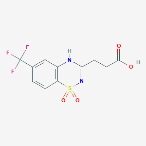 6-(Trifluoromethyl)-2H-1,2,4-benzothiadiazine-3-propanoic acid 1,1-dioxide