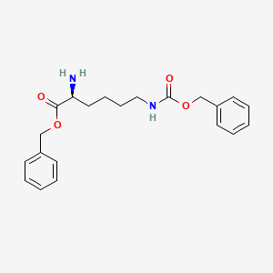 molecular formula C21H26N2O4 B3369738 benzyl (2S)-2-amino-6-(phenylmethoxycarbonylamino)hexanoate CAS No. 24458-14-8