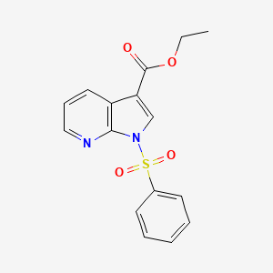 1H-Pyrrolo[2,3-B]pyridine-3-carboxylic acid, 1-(phenylsulfonyl)-, ethyl ester