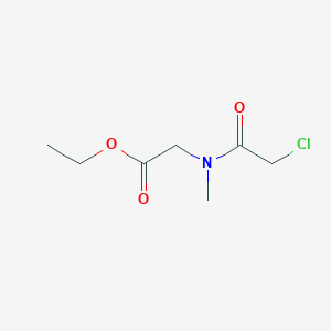 molecular formula C7H12ClNO3 B3369766 ethyl 2-(2-chloro-N-methylacetamido)acetate CAS No. 24515-53-5