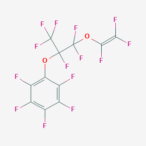 molecular formula C11F14O2 B3369772 Pentafluoro(1,2,2-trifluoro-2-((trifluorovinyl)oxy)-1-(trifluoromethyl)ethoxy)benzene CAS No. 24520-19-2