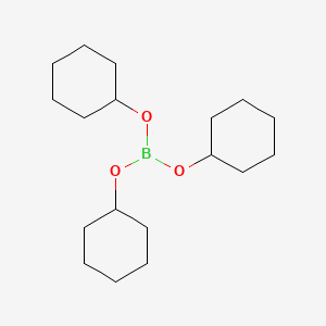molecular formula C18H33BO3 B3369804 Tricyclohexyl borate CAS No. 2467-16-5