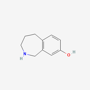 molecular formula C10H13NO B3369822 2,3,4,5-TETRAHYDRO-1H-BENZO[C]AZEPIN-8-OL CAS No. 247133-23-9