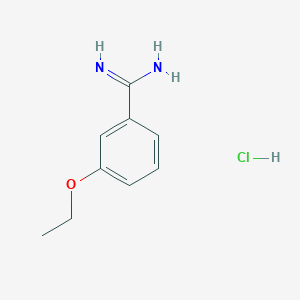 molecular formula C9H13ClN2O B3369836 3-Ethoxybenzene-1-carboximidamide hydrochloride CAS No. 25027-74-1