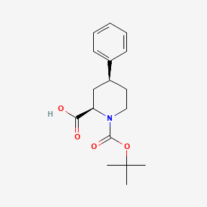 molecular formula C17H23NO4 B3369907 (2R,4S)-1-Boc-4-Phenyl-piperidine-2-dicarboxylicacid CAS No. 261777-38-2