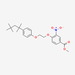 molecular formula C24H31NO6 B3369938 Methyl 3-nitro-4-{2-[4-(2,4,4-trimethylpentan-2-yl)phenoxy]ethoxy}benzoate CAS No. 2702-97-8