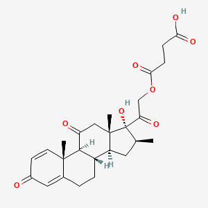 molecular formula C26H32O8 B3369951 Meprednisone hemisuccinate CAS No. 27303-92-0