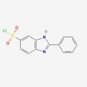 molecular formula C13H9ClN2O2S B3369961 2-phenyl-1H-1,3-benzodiazole-5-sulfonyl chloride CAS No. 27503-82-8