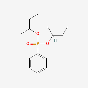 molecular formula C14H23O3P B3369982 Phosphonic acid, P-phenyl-, bis(1-methylpropyl) ester CAS No. 2783-48-4