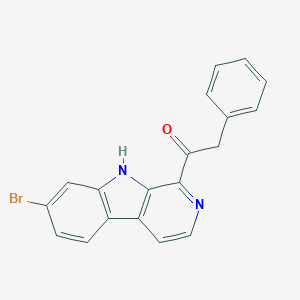 molecular formula C19H13BrN2O B033701 1-(7-bromo-9H-pyrido[3,4-b]indol-1-yl)-2-phenylethanone CAS No. 108335-03-1