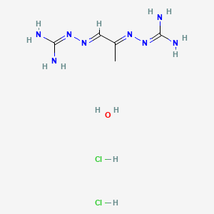 molecular formula C5H16Cl2N8O B3370147 Mitoguazone dihydrochloride monohydrate CAS No. 332360-02-8