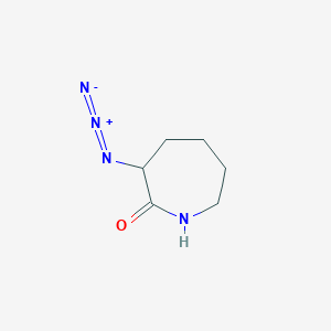 molecular formula C6H10N4O B3370175 3-Azidoazepan-2-one CAS No. 33693-60-6