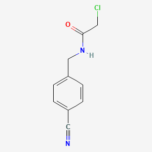 2-chloro-N-[(4-cyanophenyl)methyl]acetamide