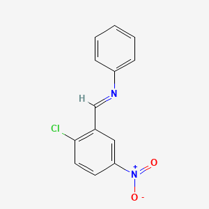 N-[(E)-(2-chloro-5-nitrophenyl)methylidene]aniline
