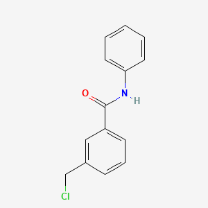 molecular formula C14H12ClNO B3370273 3-(chloromethyl)-N-phenylbenzamide CAS No. 351325-32-1